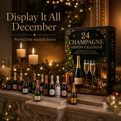 2026 Champagne Advent Calendar – 24-Day Christmas Countdown Gift