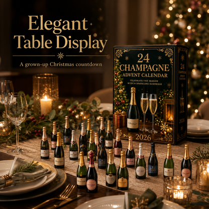 2026 Champagne Advent Calendar – 24-Day Christmas Countdown Gift