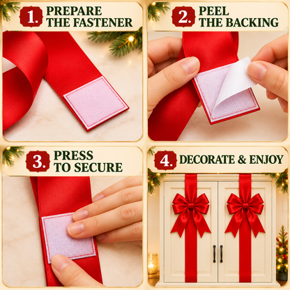 🎀CHRISTMAS BOW RIBBON DECORATION🎄- FESTIVE DOOR & CABINET DECOR FOR THE HOLIDAYS