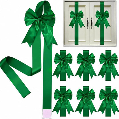 🎀CHRISTMAS BOW RIBBON DECORATION🎄- FESTIVE DOOR & CABINET DECOR FOR THE HOLIDAYS