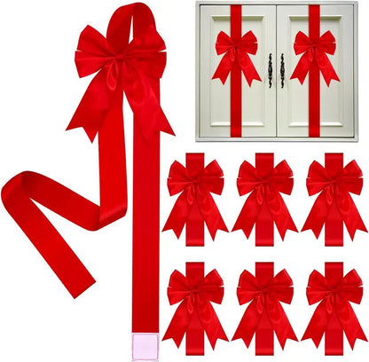 🎀CHRISTMAS BOW RIBBON DECORATION🎄- FESTIVE DOOR & CABINET DECOR FOR THE HOLIDAYS