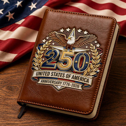 1776-2026 Patriotic Notebook & Pen Set, USA 250th Anniversary Stationery