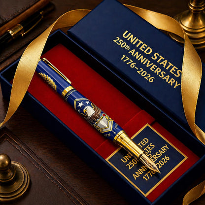 1776-2026 Patriotic Notebook & Pen Set, USA 250th Anniversary Stationery