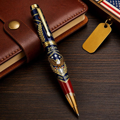 1776-2026 Patriotic Notebook & Pen Set, USA 250th Anniversary Stationery