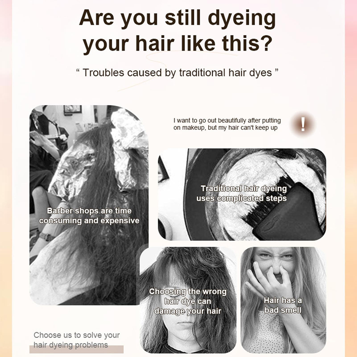 Hair Dye Shampoo for Women Men Natural Hair Shampoo