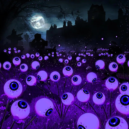 🎃Solar Halloween Eyeball Lights, 2 Pack 12 LED