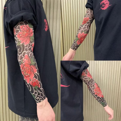 Tattoo-Style Cooling Arm Sleeves for Sun Coverage