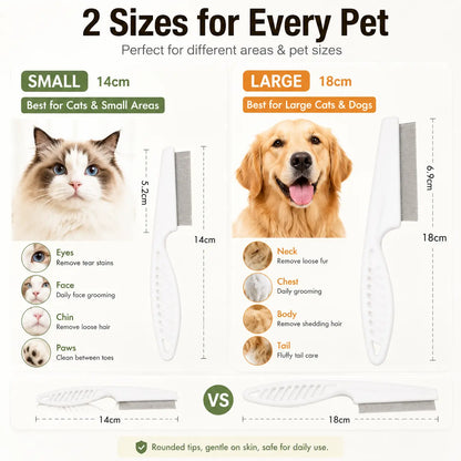 Pet Face Comb Set for Cats & Dogs, 2PCS
