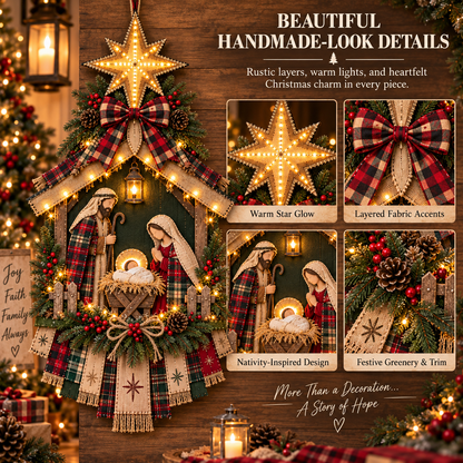 DIY Lighted Christmas Nativity Scene Door Hanging Kit 🎄