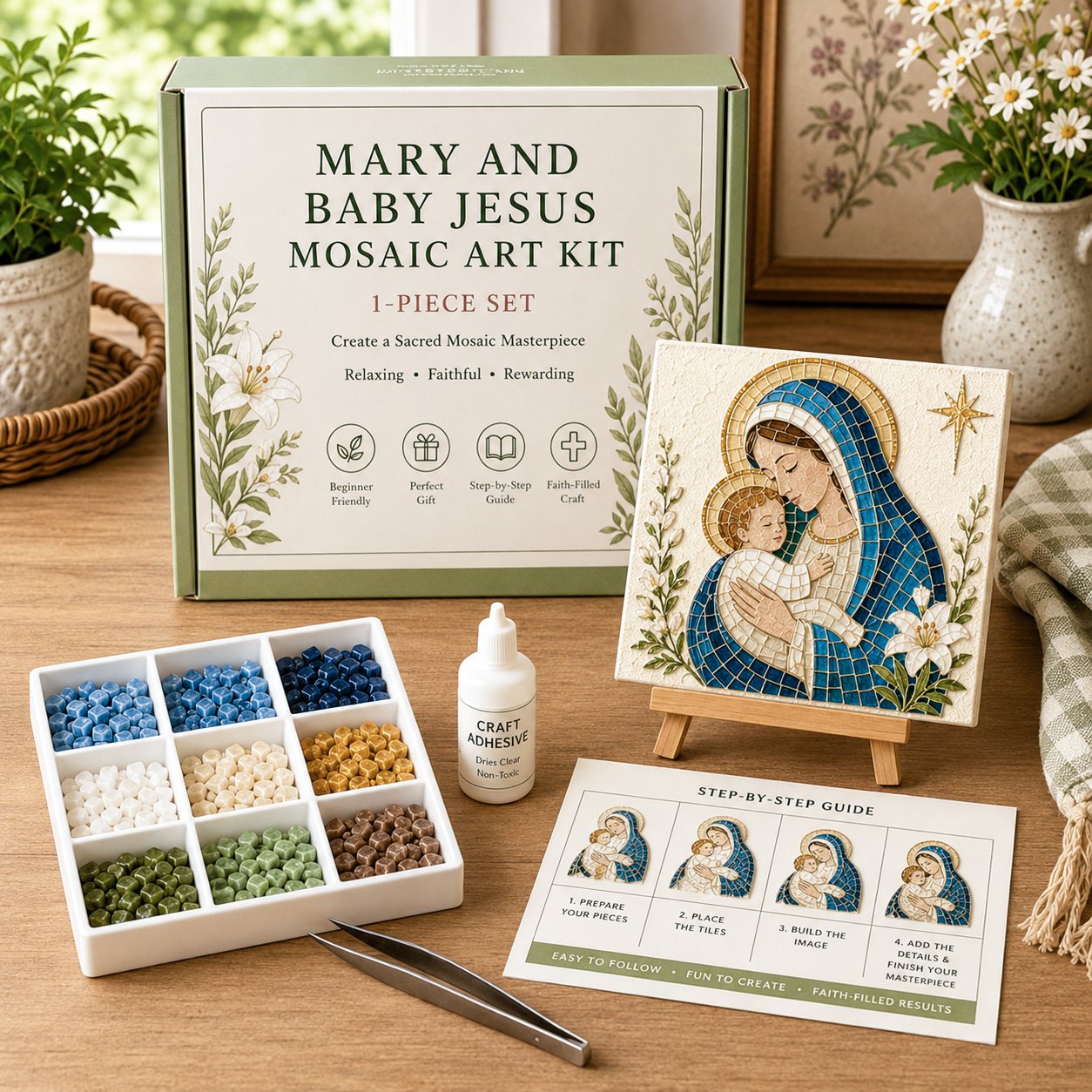 Nativity Sea Glass Art Kit – Beginner-Friendly ✨