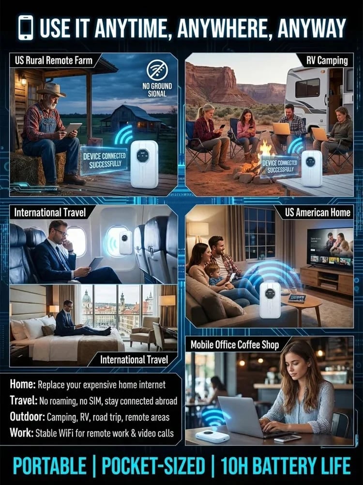 Boundless Portable Wi-Fi🛡️No SIM, No Contract, No Hidden Costs