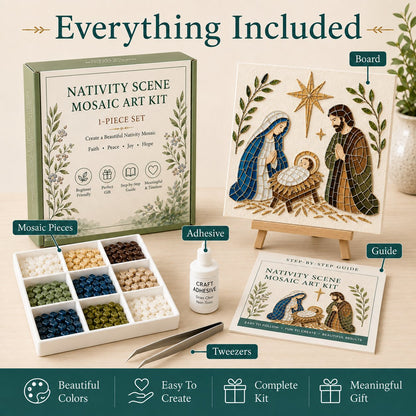 Nativity Sea Glass Art Kit – Beginner-Friendly ✨