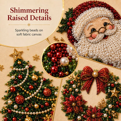 3D Pearl Art Kit – Christmas DIY Craft Set for Kids & Family Creative Fun