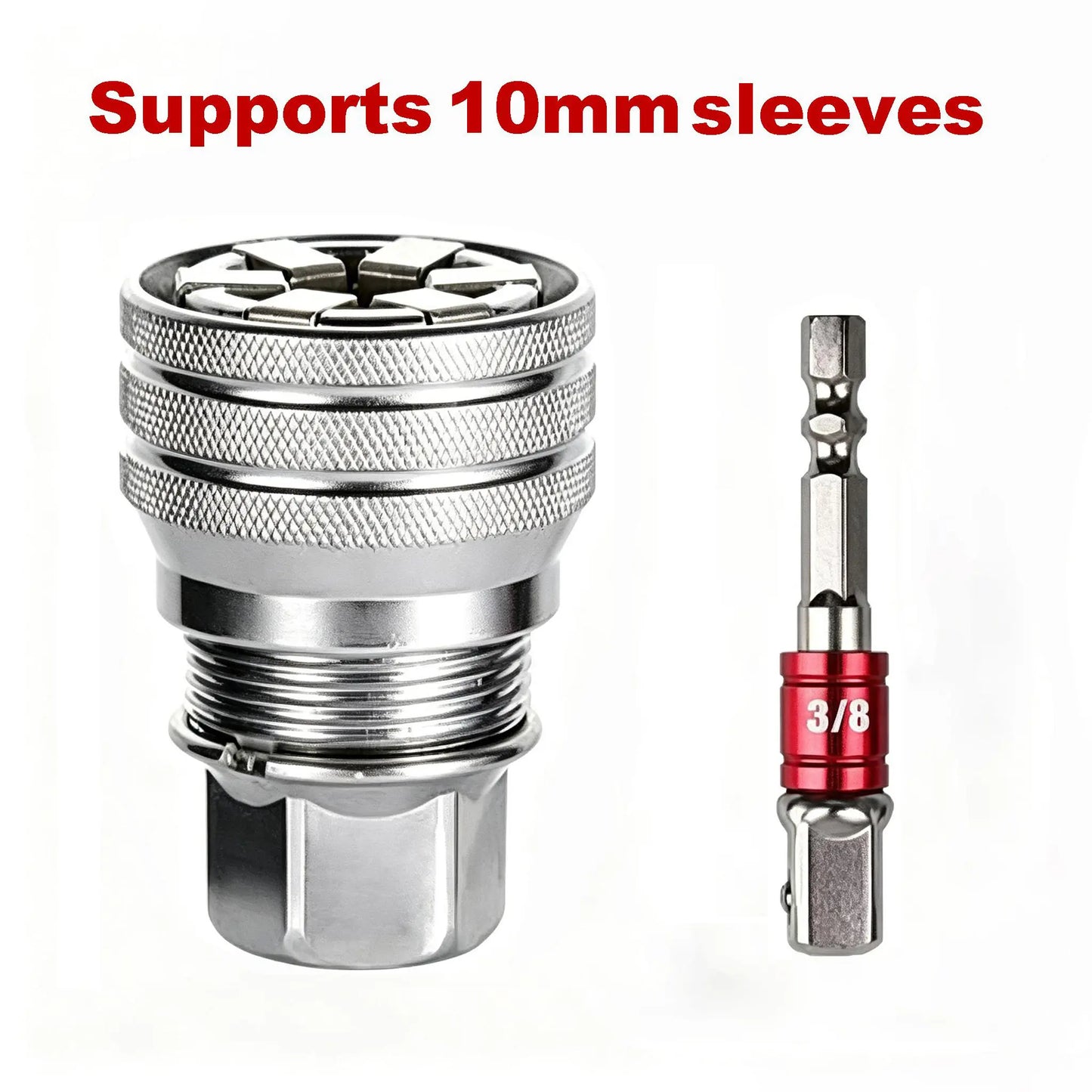 Universal Socket Wrench, Adjustable Multi-Function Tool for 3/8 Inch Drive