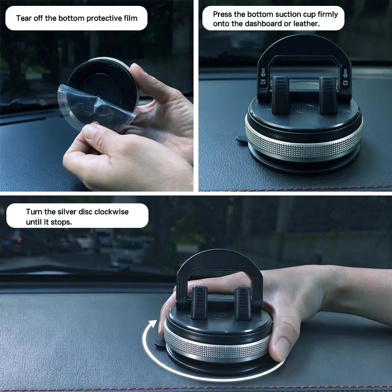 Car Phone Holder, 360° Rotatable Dashboard Mount for Navigation