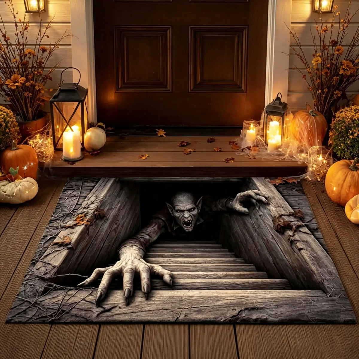 👻 Halloween 3D Clown Skull Welcome Doormat
