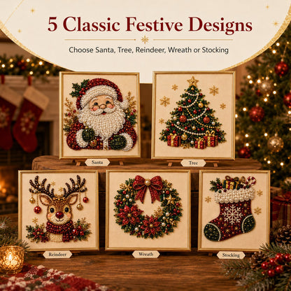 3D Pearl Art Kit – Christmas DIY Craft Set for Kids & Family Creative Fun