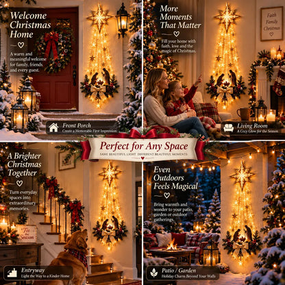 ✝️ Bethlehem Star‑Inspired Lighted Nativity Wall Hanging Decor