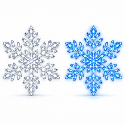 💙 Snowflake Christmas Decor Set, Blue & White Holiday Ornaments